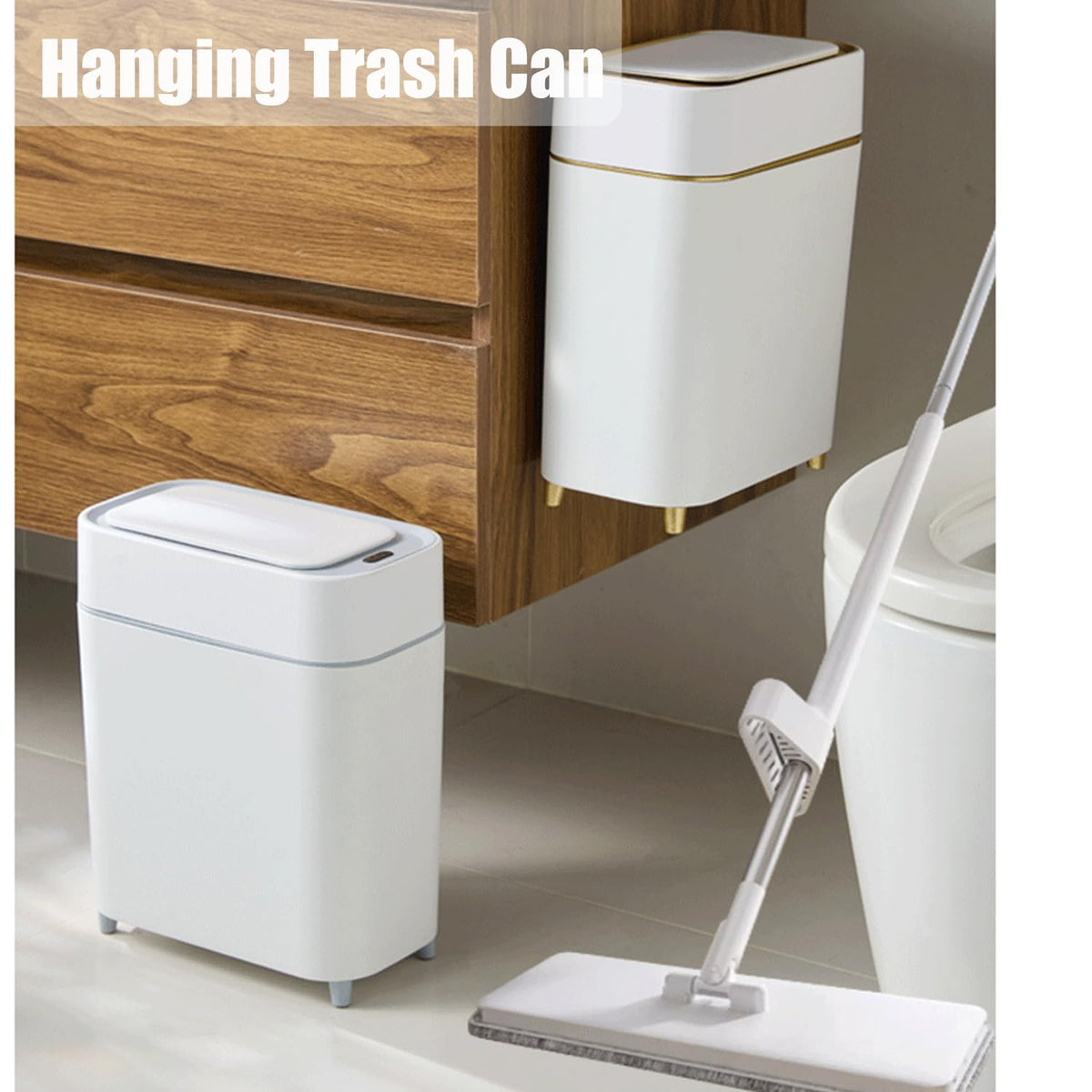2-Pack - Automatic Compact Trash Can with Touchless Lid - Smart Garbage Can