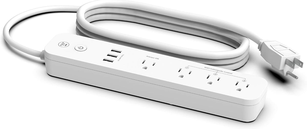 Westinghouse 94012 WH-320 Wi-Fi Smart Power Strip, Compatible with Alexa, Google Home & IFTT, No Hub Required, White