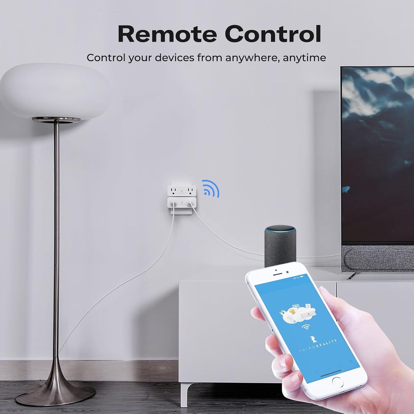 THIRDREALITY Smart Dual Plug 2 Pack, Zigbee 2-in-1 Smart Outlet with Independent Control and Power Monitoring, Zigbee Repeater, Compatible with Home Assistant(ZHA/Z2M), SmartThings, Homey