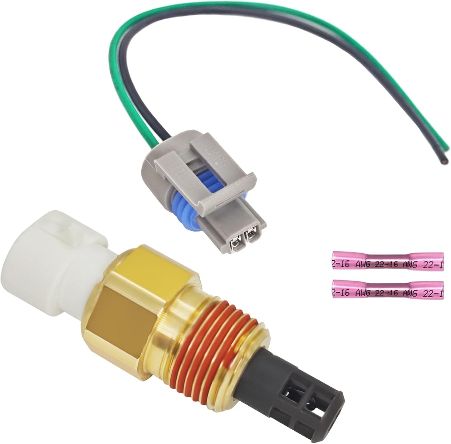 25036751 Intake Air Temperature Sensor Kit w/Pigtail Harness - Fits for GM, Buick, Cadillac, Chevrolet, GMC, Oldsmobile, Pontiac (1985-2009 Models) - Replaces 25036751, 25037225, 25037334