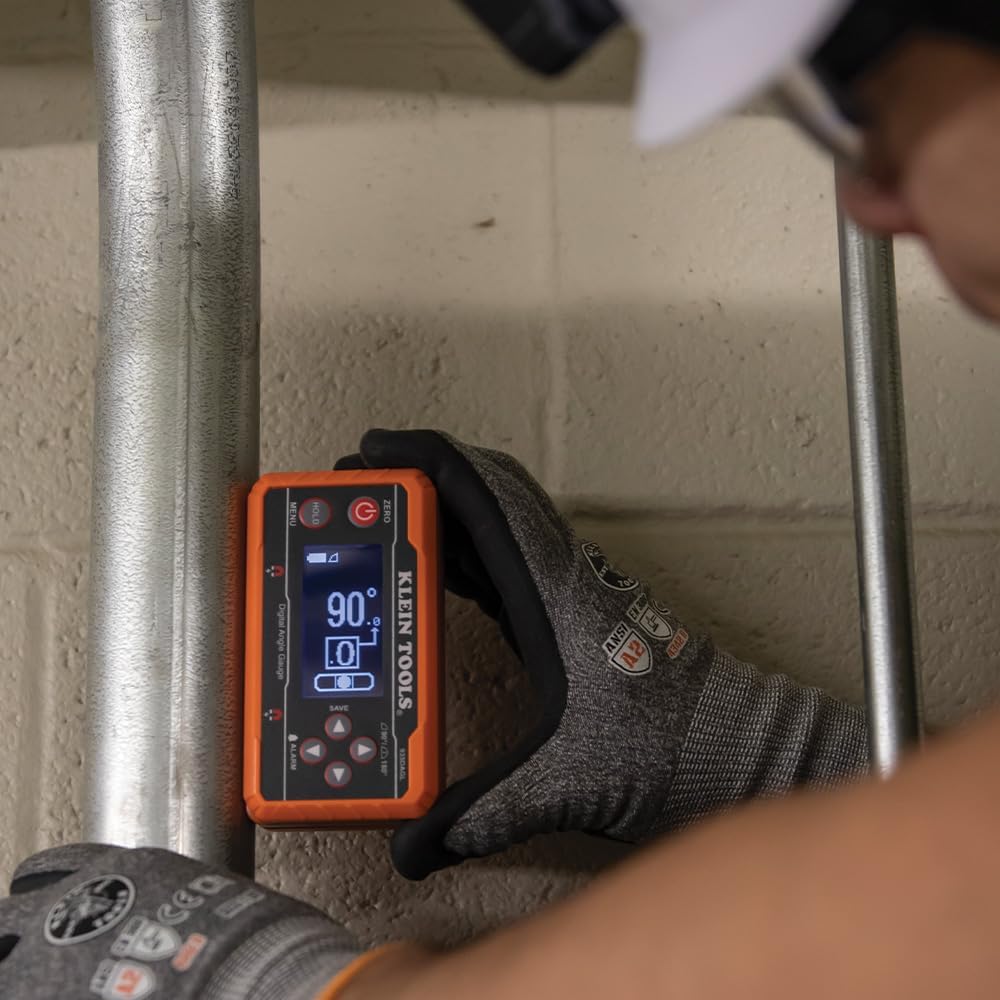 Klein Tools 935DAGL Digital Level Angle Finder with Programmable Angles, Measures 0 - 90 and 0 - 180 Degree or Dual Axis Bullseye Ranges