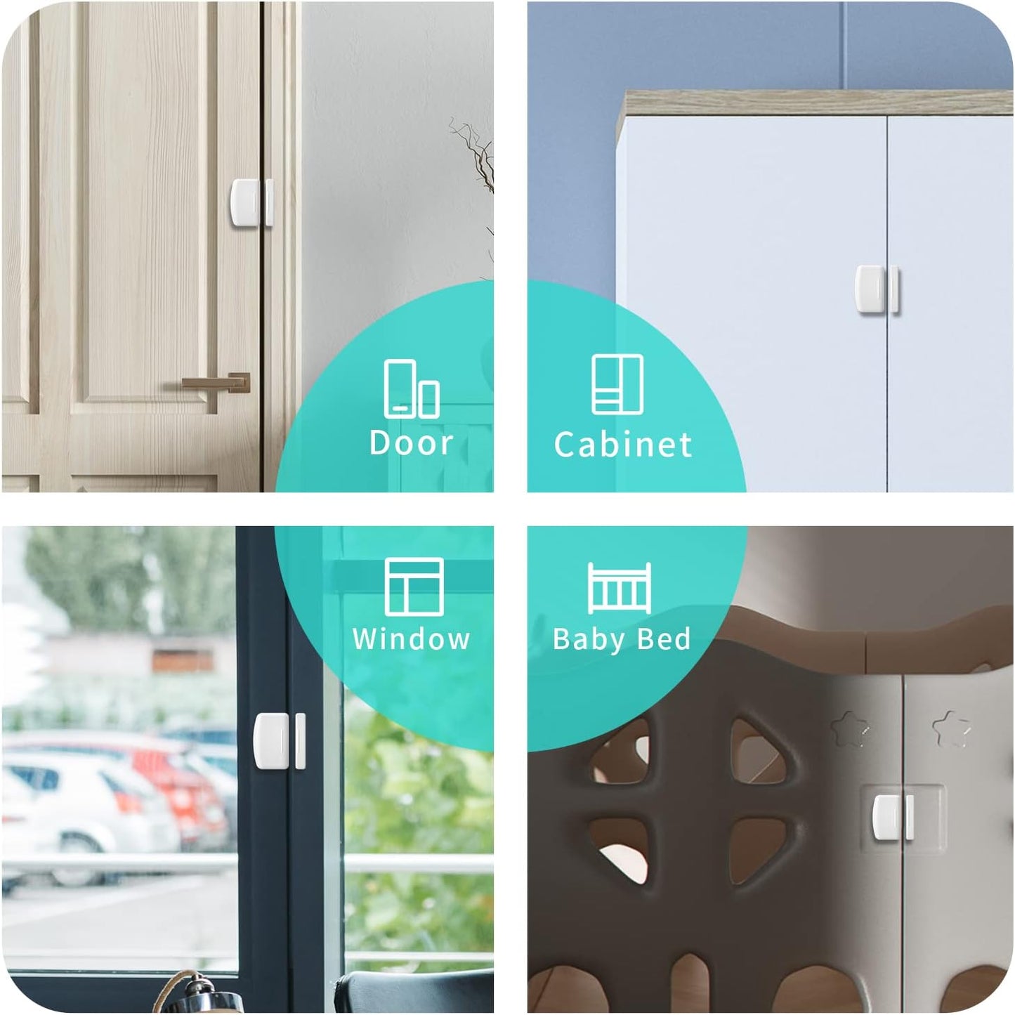 THIRDREALITY Zigbee Contact Sensor, Door and Window Monitor, Home Automation, Works with Home Assistant, SmartThings, Aeotec, Homey, Hubitat or Echo Devices with Build-in Zigbee Hub,hub Required