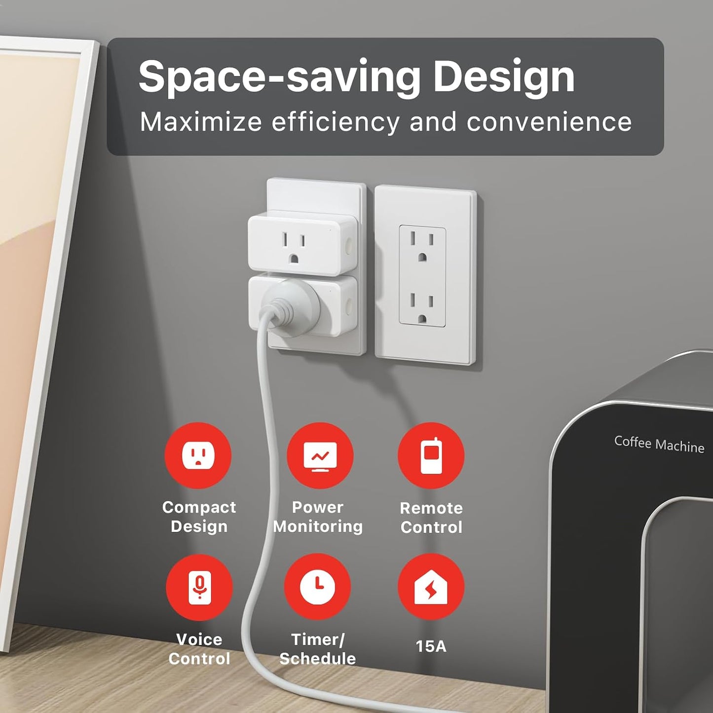 THIRDREALITY Smart Plug Gen3 4 Pack,Precise Real-time Power Meter,15A Outlet, Enhanced Zigbee Repeater,ETL Certified,ZigBee Hub Needed,Work with Home Assistant,Compatible Echo Devices and SmartThings
