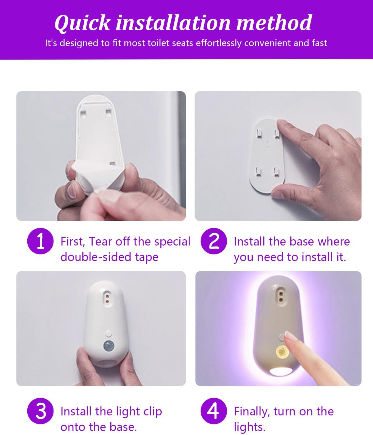 Toilet Light Self Cleaning UV Sanitizer and Nightlight Inside Motion Activated Bowl Face Dispenser Bathroom Finds Sensor Rechargeable Accessories Home UV-C Smart Room Haves Touchless