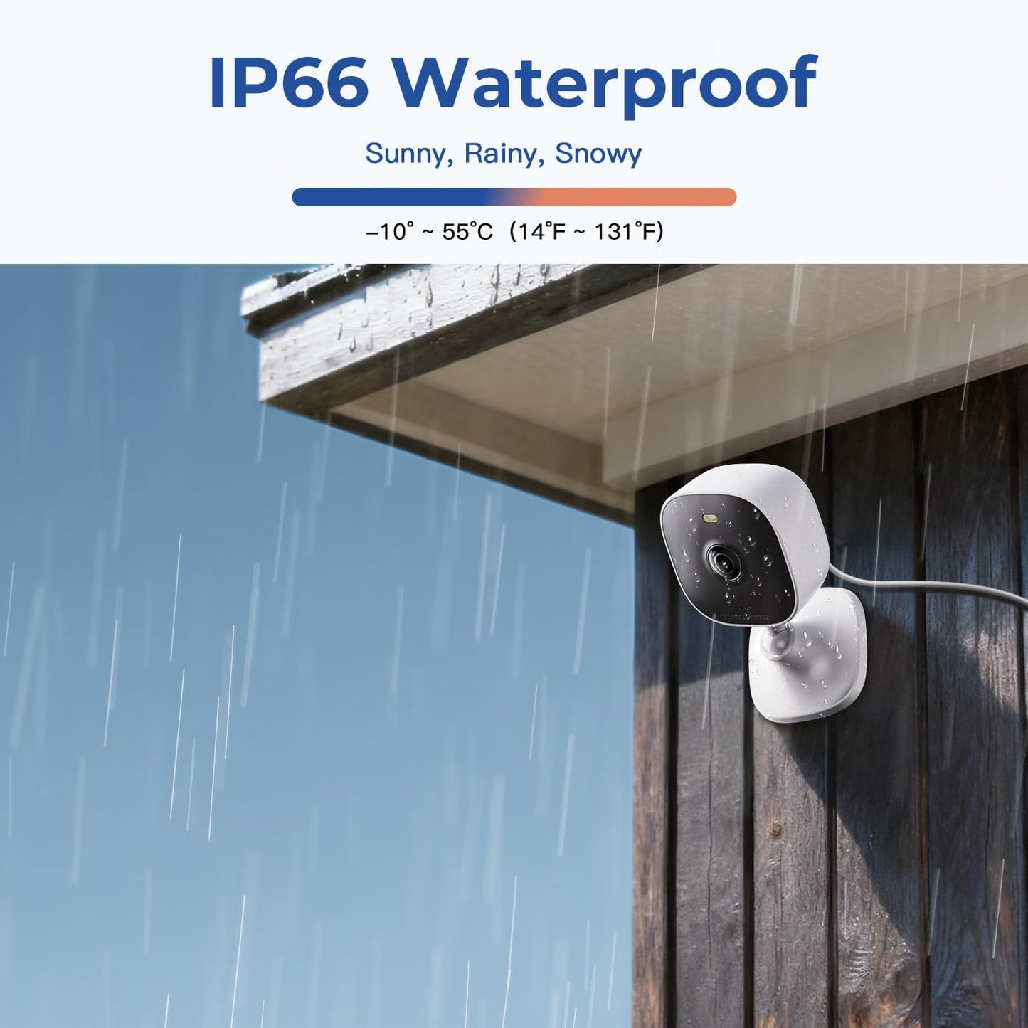 2.5K Indoor Cameras for Home Security Outdoor, Indoor Security Camera, 2.4g/5g Inside Cameras for House/Elder/Dog/Pet/Baby, Plug and Play, Support Card/Cloud (Not Included), 9.84ft Wire, 2PCS