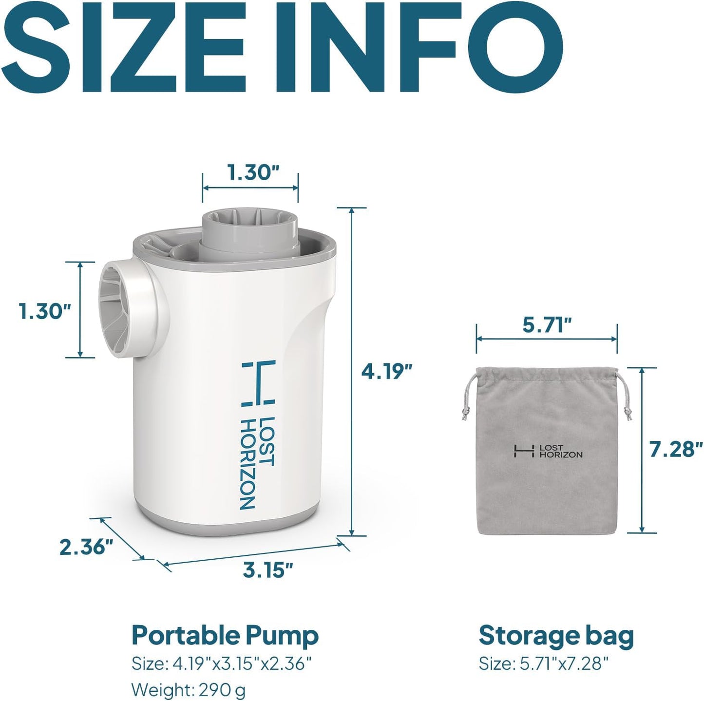 Lost Horizon Air Pump for Camping Mattresses, Inflate & Deflate | Designed for Lost Horizon Mattresses, Fast Setup & Pack-Up, Rechargeable, 4000mAh Battery