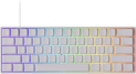 MONSGEEK FUN60 Pro Rapid Trigger Gaming Keyboard 16k Scan Rate SP Magnetic Switch HE Keyboard Wired 60% White Shine-Through (Glare Magnetic Switch)