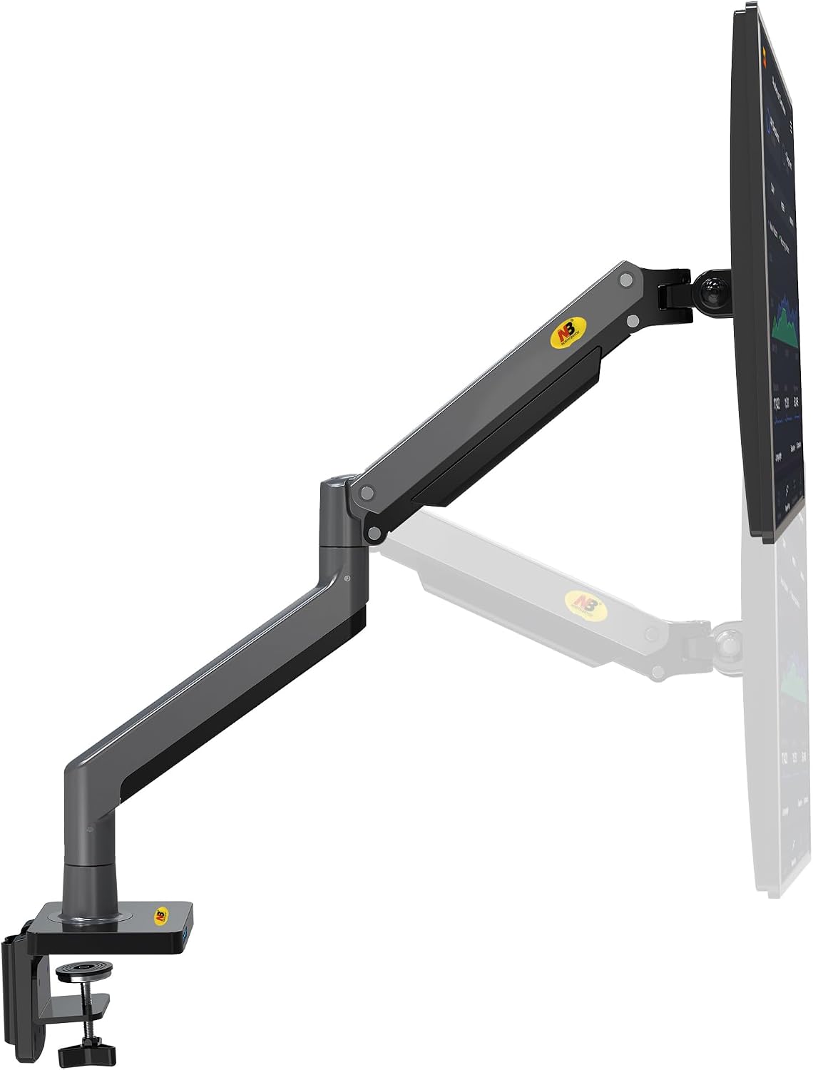 NB North Bayou Dual Monitor Arm Ultra Wide Full Motion Swivel Monitor Mount for 22''-32'' Monitors Load Capacity from 4.4 to 26.4lbs for Each Arm Height Adjustable Monitor Stand G35