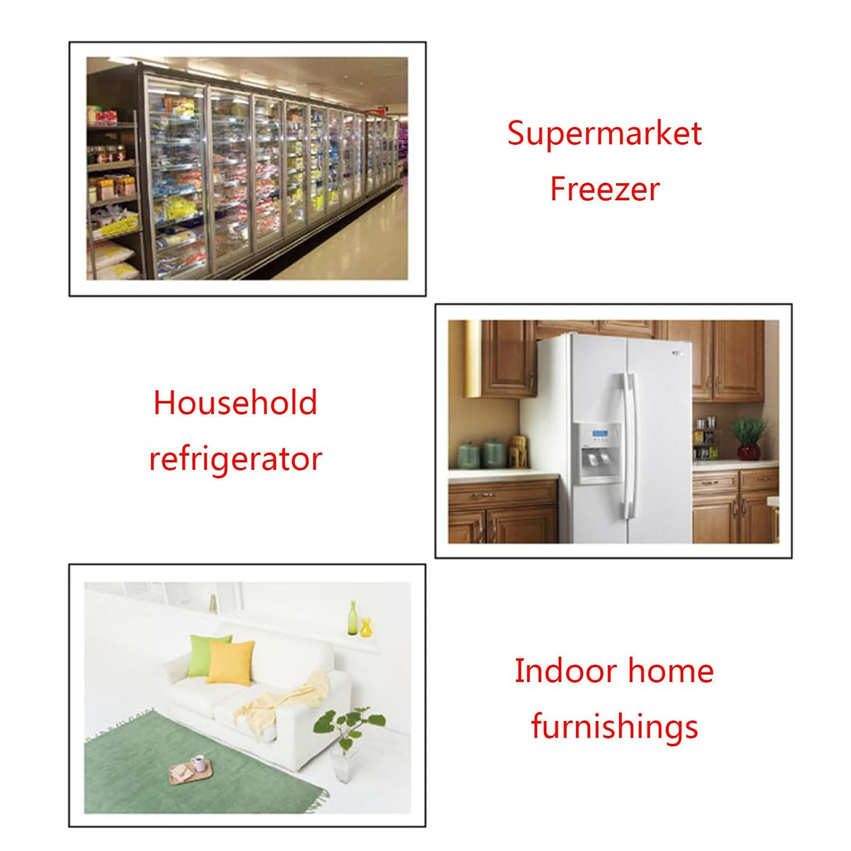 LCD Fridge Freezer Thermometer Digital Refrigerator Thermometer with 2 Sensor & Alarm Indoor Outdoor Temperature Gauge Refrigerator Temperature