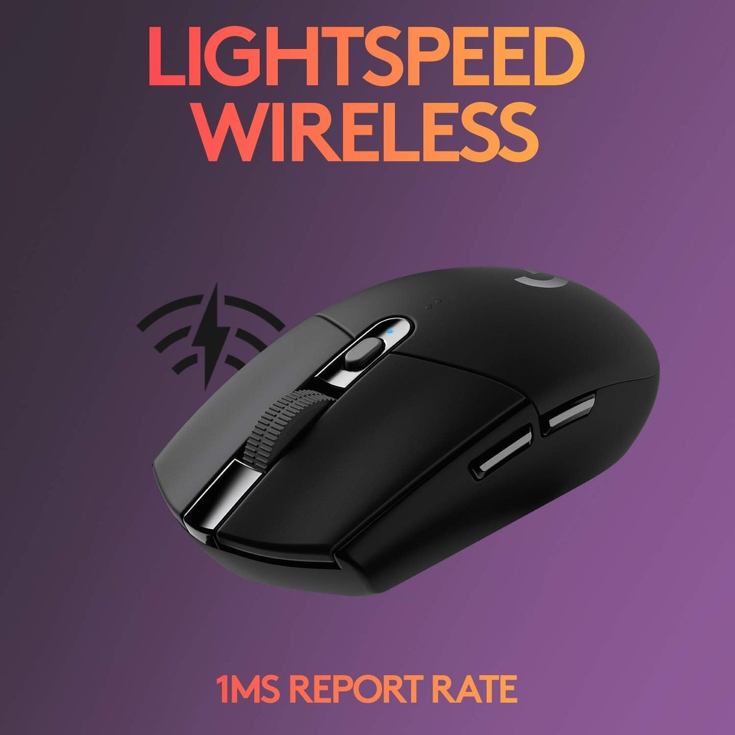 logitech G305 LIGHTSPEED Wireless Gaming Mouse, Black (Renewed)