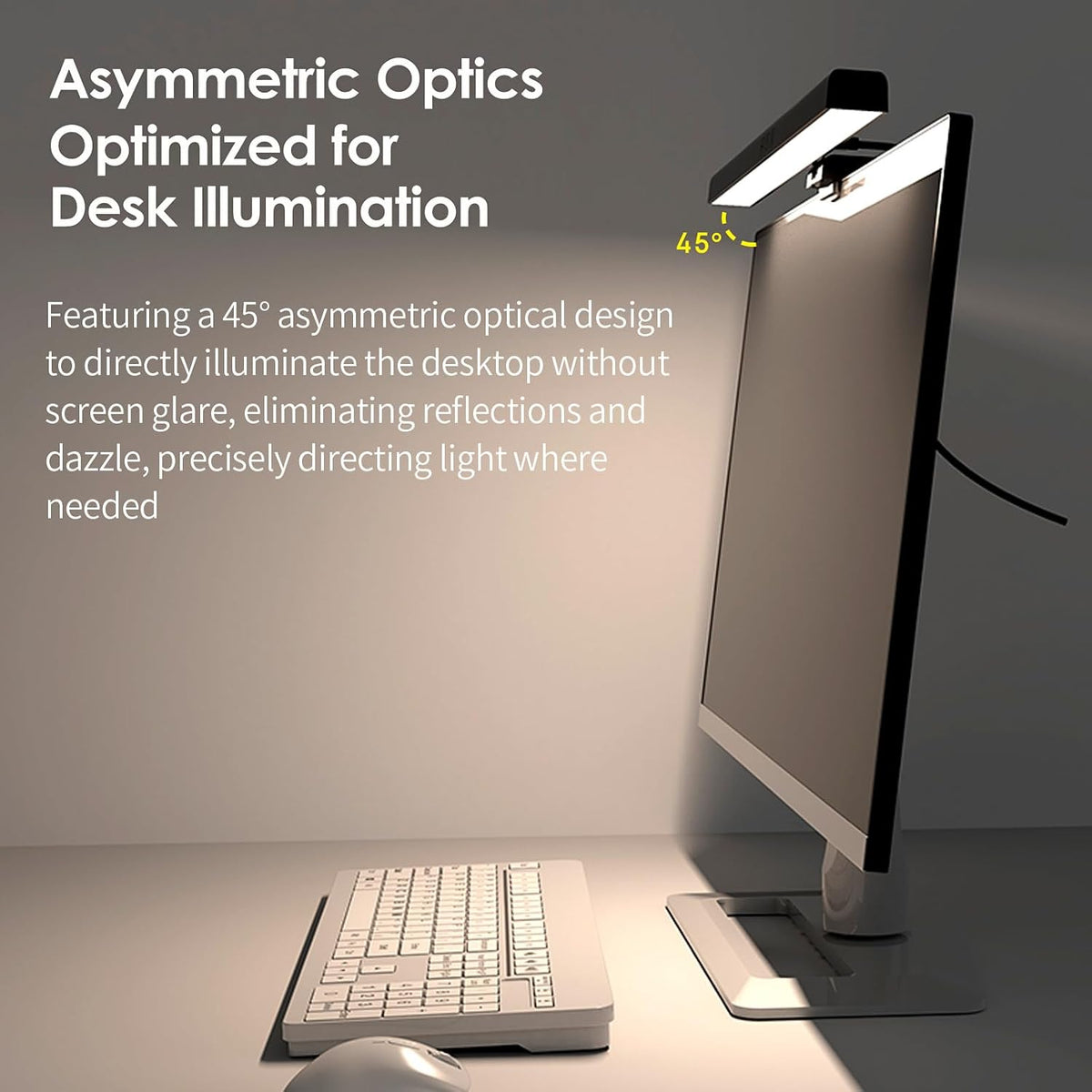 BY-J PC Screen Lamp with Remote Control, Adjustable Screen Light Automatic Dimming, LED USB Computer Lamp 15.7 in Monitor Light Bar Lighting for Office Gaming