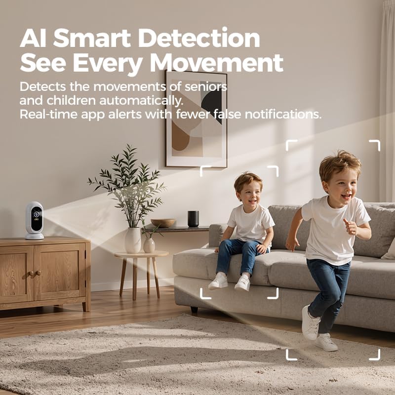2K Indoor Security Camera, 2.4GHz Wireless Camera Home Security Pet Camera