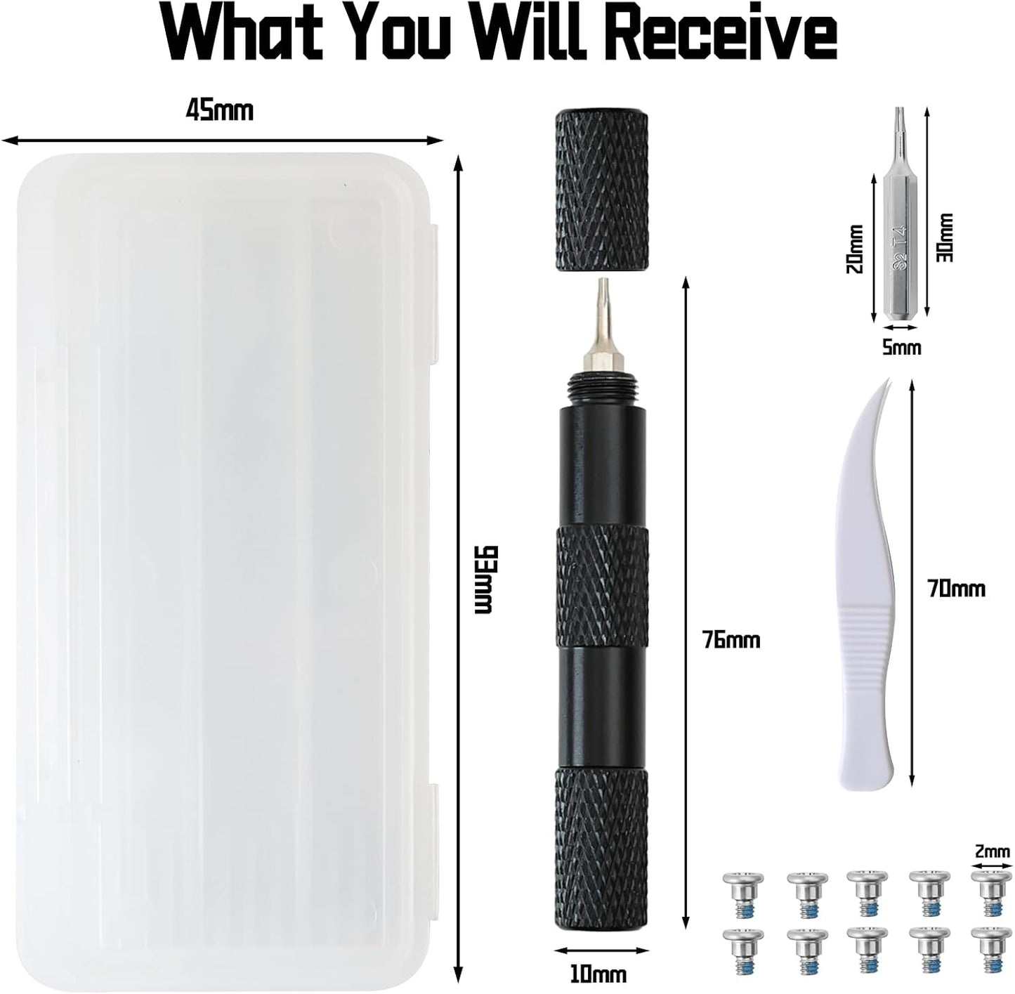 Screwdriver & Screw Kit for Ray-Ban Meta & Oakley Meta Glasses | Compatible with Wayfarer, Skyler, Headliner (Gen1/Gen2), Display & HSTN. Complete Kit for Quick Hinge Fixes