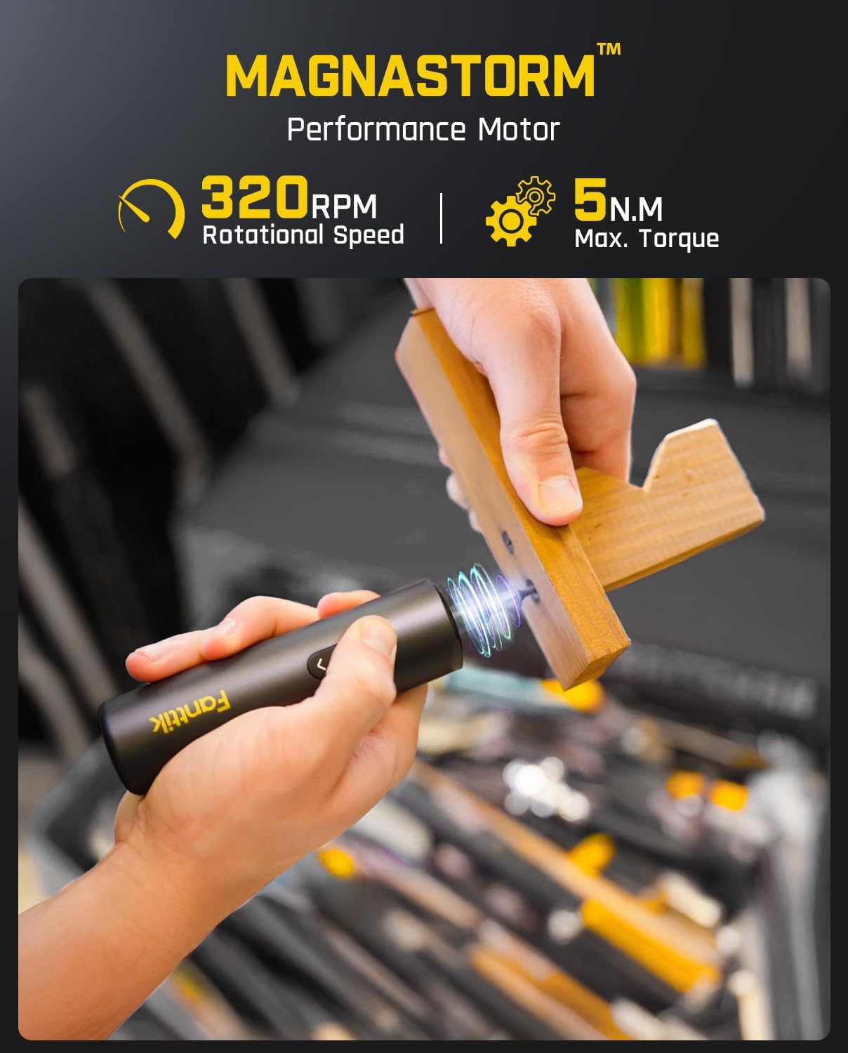 Fanttik S1 Capsule Cordless Screwdriver, Electric Screwdriver(Grey) | Max 5 N.m, 320 RPM Motor, 5 Pcs Double-Ended Bits, Compact Design, LED Light, 1/4''Hex, Idea Tool for Furniture, Appliances