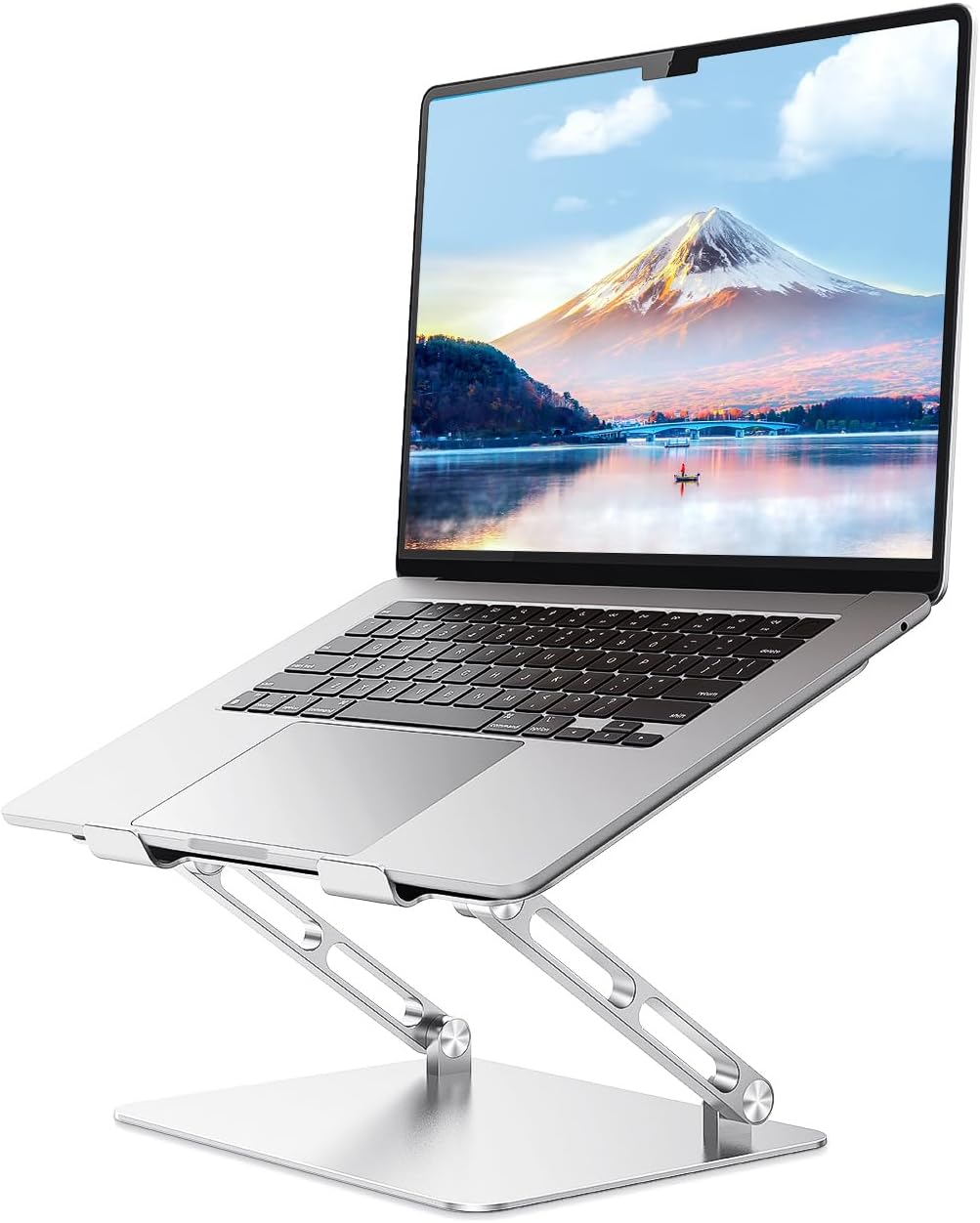 JOIOT Ergonomic Laptop Stand,Adjustable Riser for 10-17.3” Computer | Aluminum Stand,Ventilated cooling holes, relieves neck strain, stable support, perfect for home office, study, video call use