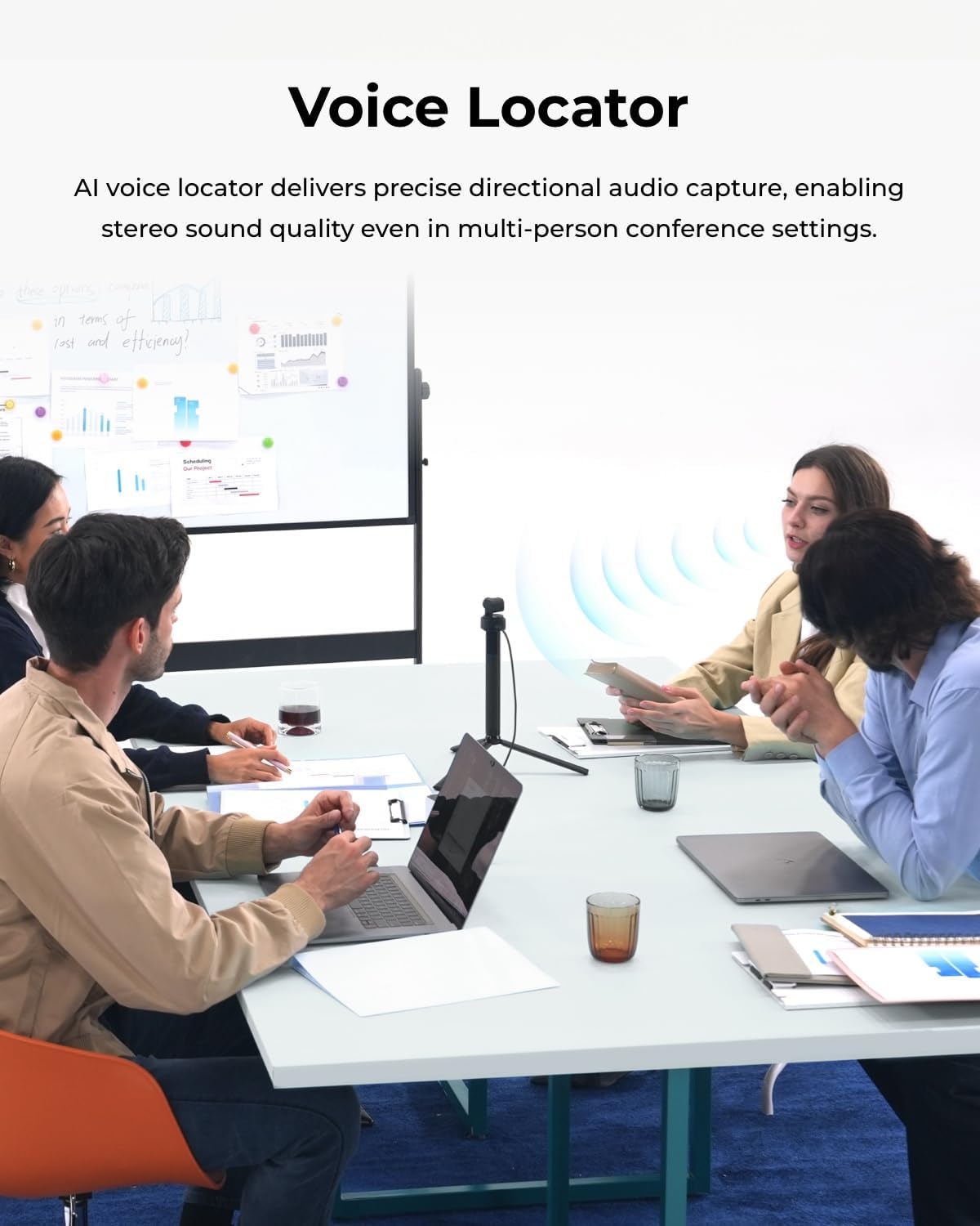 OBSBOT Tiny 3 Lite AI-Powered Spatial Audio 4K Webcam - Compact AI Tracking | PTZ Camera with 1/2" Sensor, Tri-Mic, Voice Control, 120FPS, HDR, Camera for PC, Mac, Laptop, Streaming, Meeting, Zoom, Teams