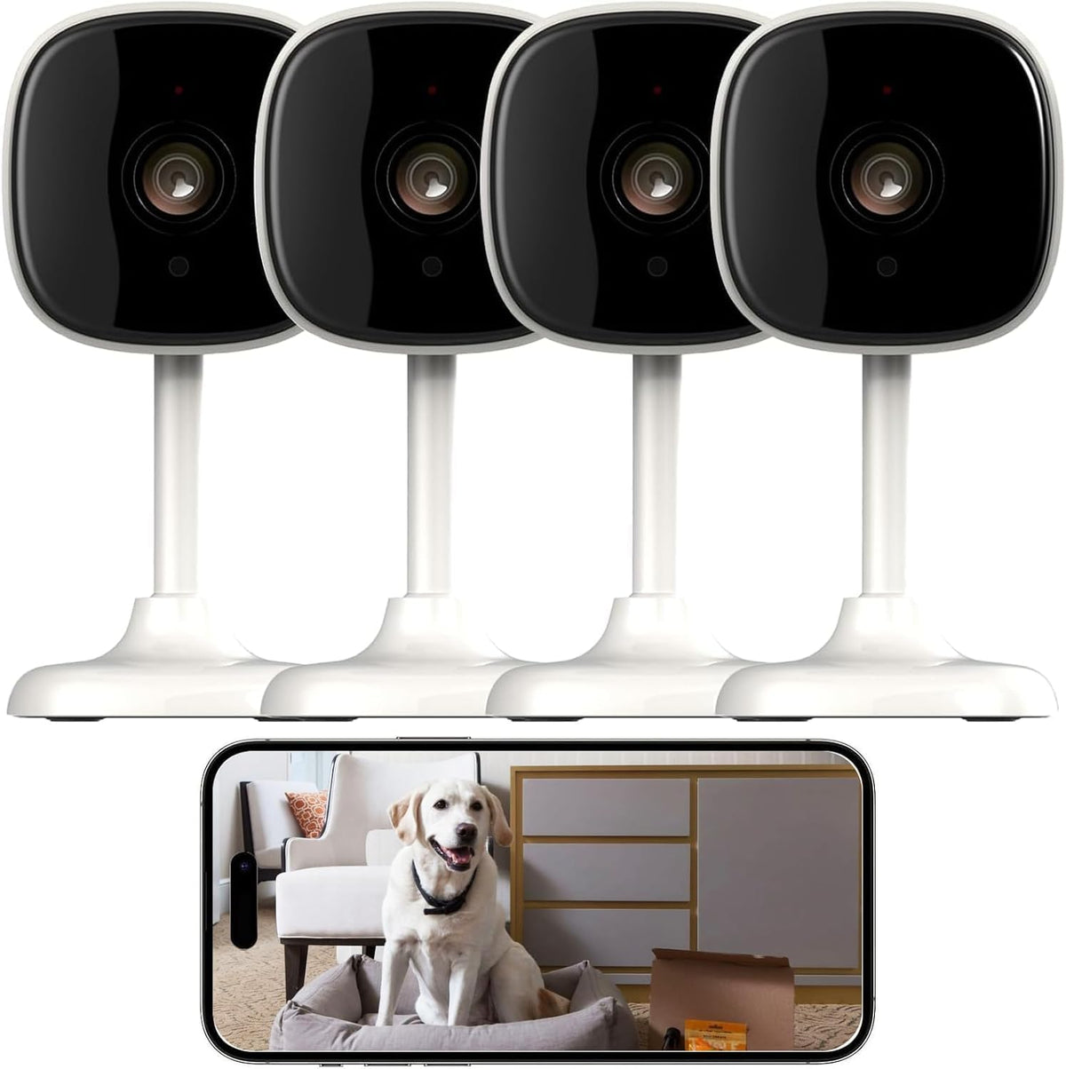 Home Security Camera, Alexa Camera for Baby/Kids/Elderly/Dog/Cat Monitoring