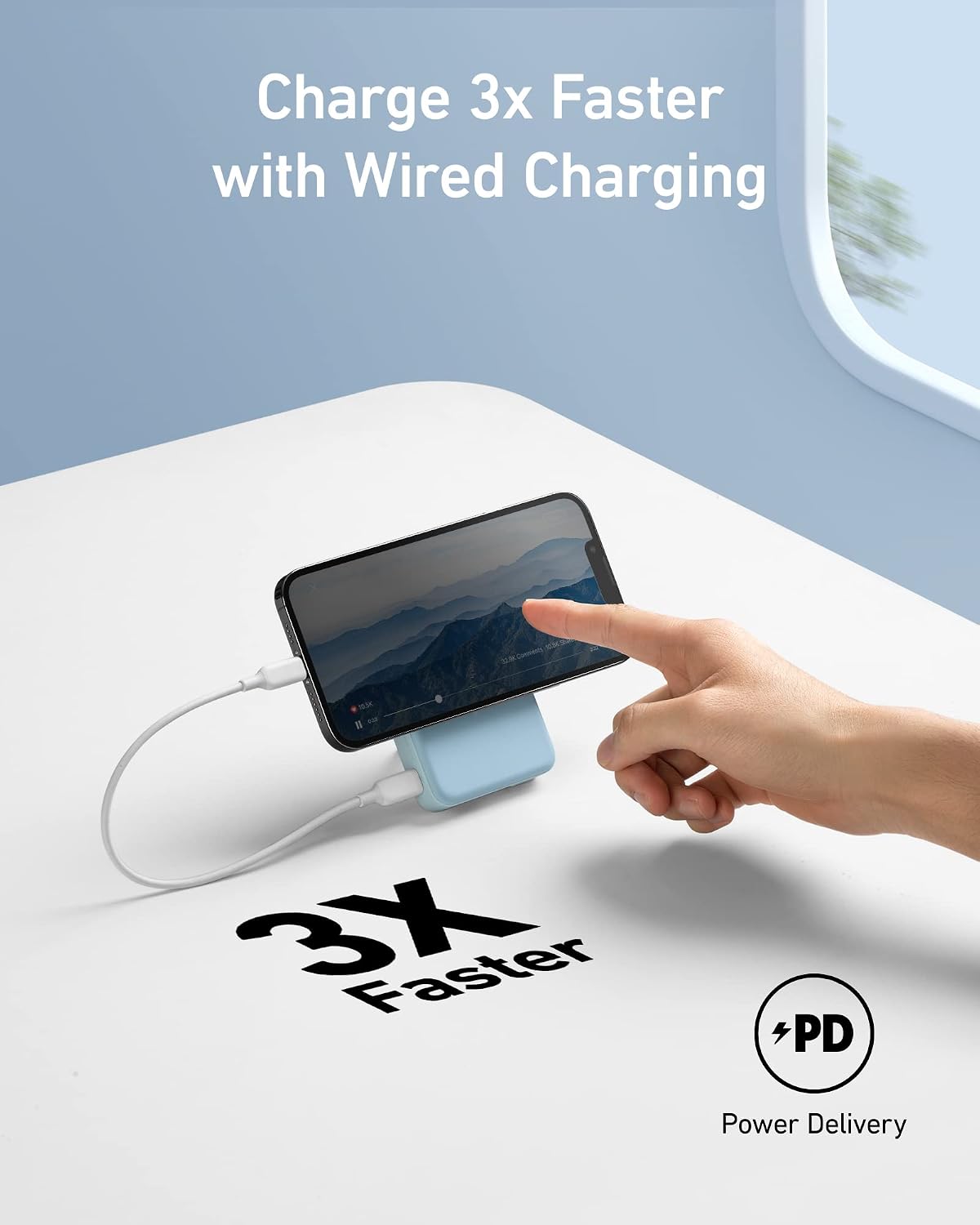 Anker 633 Magnetic Power Bank with Stand, 10,000mAh Portable Charger | Foldable Wireless Charger with 20W USB-C Power Delivery, MagSafe-Compatible for iPhone 16 / 15 / 14 / 13 / 12 Series