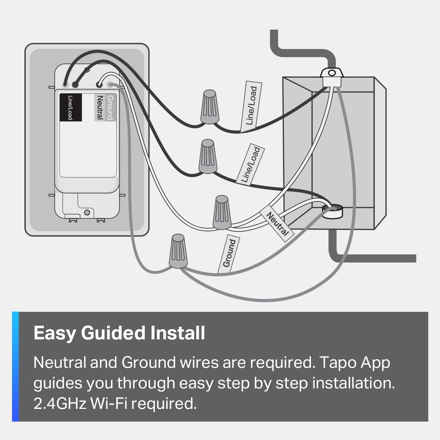 TP-Link Tapo Matter Smart Light Switch: Voice Control w/Siri, Alexa & Google Home | UL Certified | Timer & Schedule | Easy Guided Install | Neutral Wire Required | Single Pole | Tapo S505(2-Pack)