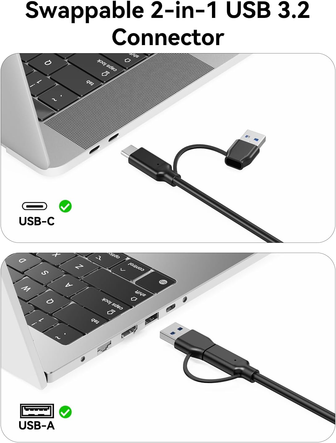 VANGREE Powered USB Hub,16 Ports 10Gbps USB C Hub, 8*USB-A 3.2+8*USB-C 3.2
