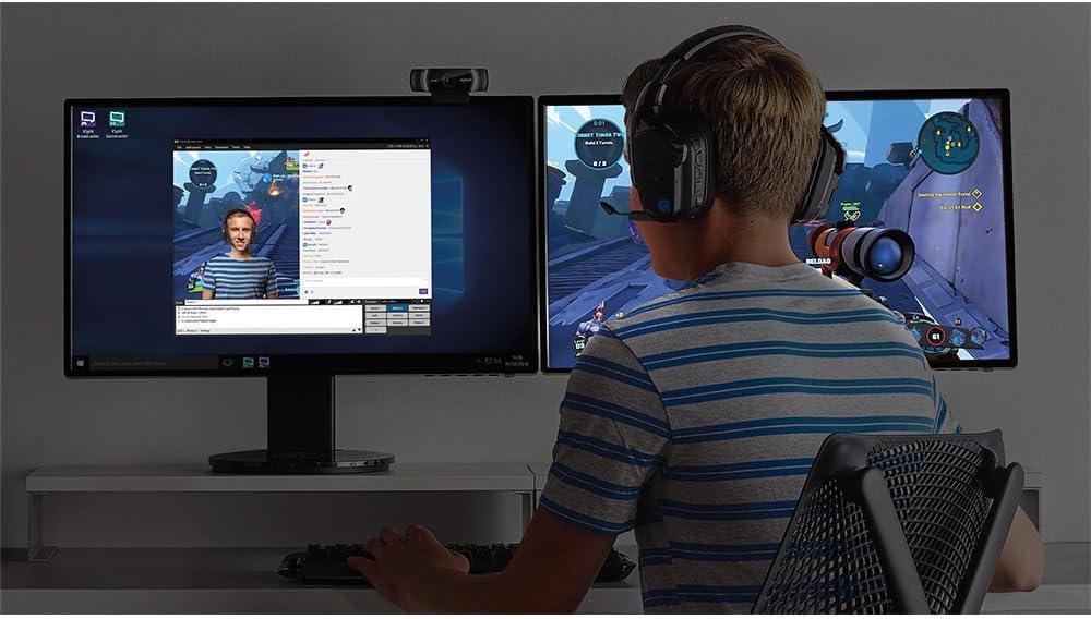 Logitech 1080p Pro Stream Webcam for HD Video Streaming and Recording at 1080p 30FPS (Renewed)