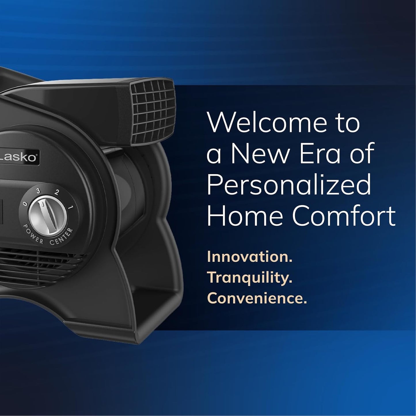 Lasko Pivoting High Velocity Portable Utility Fan - 12" - U12104 - Black | Adjustable Air Mover Blower Fan for Bedroom, Office Desk, Garage, and Home, With 2 Outlets 120V, 3 Speeds