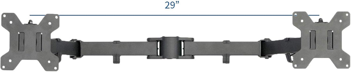 VIVO Black Fully Adjustable Dual Monitor Arm for Desk Mount Stand, Double Monitor Arm for 2 Screens up to 27 inches, PT-SD-AM02A