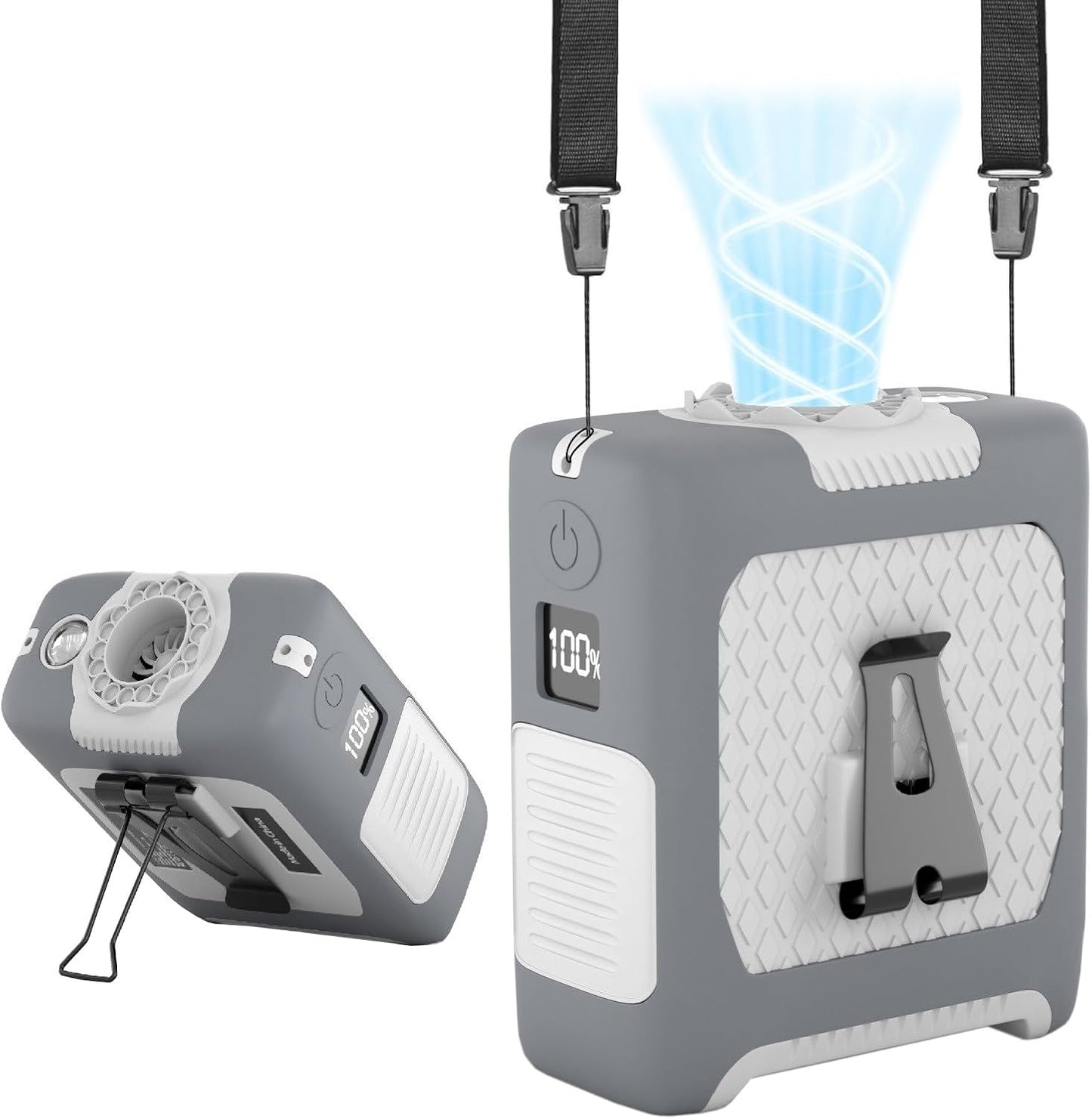 FANSYJKJ Portable Waist Fan Personal Fan | Cooling Body,Clip Belt Shirt Fans For Outdoor,5 Speed,Max 55H Runtime,Low Noise