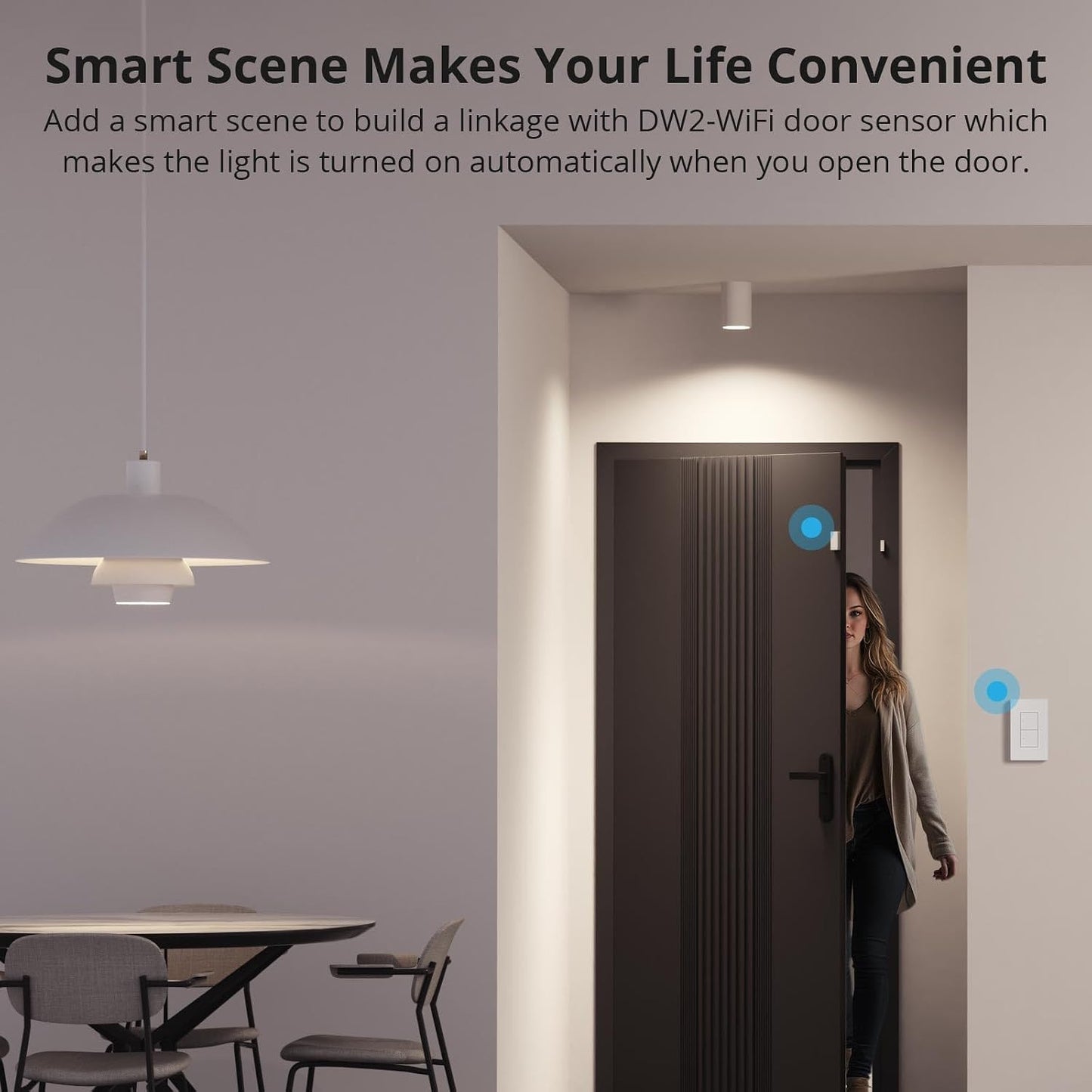 SONOFF Matter Smart Light Switch, 2.4GHz WiFi Light Switch, Neutral Wire Required Smart Switches for Lights, Interruptor Inteligente Compatible with Alexa and Google Home, 2 Gang M5-2C-120W