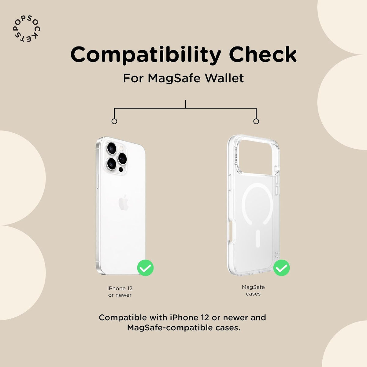 PopSockets Phone Wallet for MagSafe, Phone Card Holder with Grip, Black - Black
