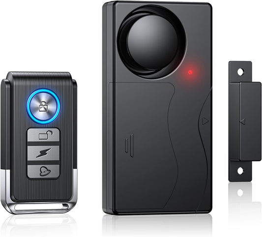 Door Alarm with Remote, Door Chimes When Door Opens, 110dB Window Alarms for Home Security, Door Sensor, Pool Alarm