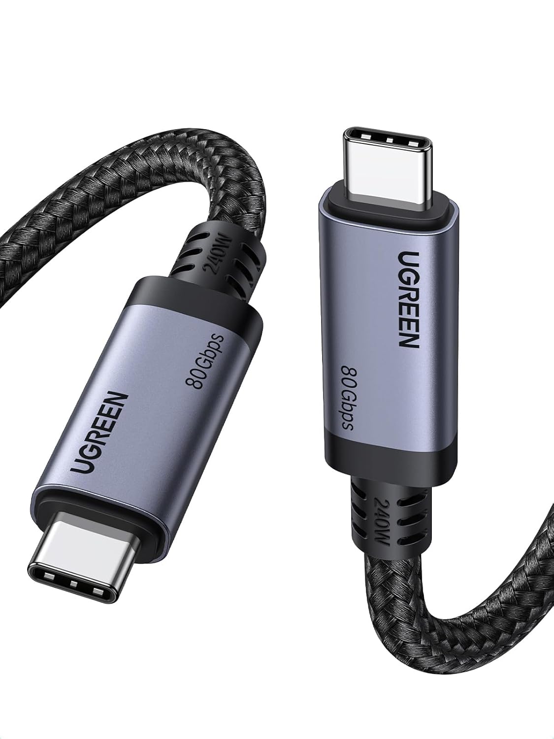 UGREEN 240W USB C to USB C Cable for Thunderbolt 5, USB4 Gen4 80Gbps, 3.3ft | For Thunderbolt 5/4/3, iPhone 17/16/15, MacBook Pro/Air, iPad, Galaxy S26/S25/S24, Pixel 10, USB C Monitors, Hubs, Docks