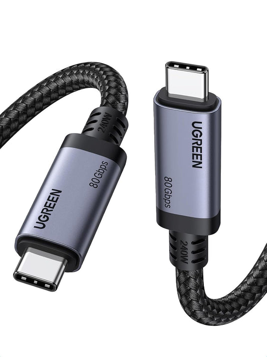 UGREEN 240W USB C to USB C Cable for Thunderbolt 5, USB4 Gen4 80Gbps, 3.3ft | For Thunderbolt 5/4/3, iPhone 17/16/15, MacBook Pro/Air, iPad, Galaxy S26/S25/S24, Pixel 10, USB C Monitors, Hubs, Docks