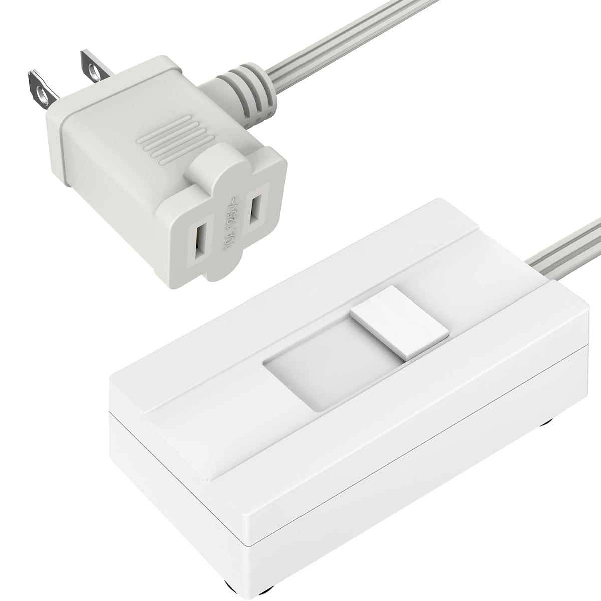 TOPGREENER Plug-in Dimmer Switch for Lamps, 6-Foot Cord, White, 1 Pack | 150W dimmable LED/CFL or 360W incandescent/halogen. Quiet slide control. Not for fans, motors or transformers. ETL Listed