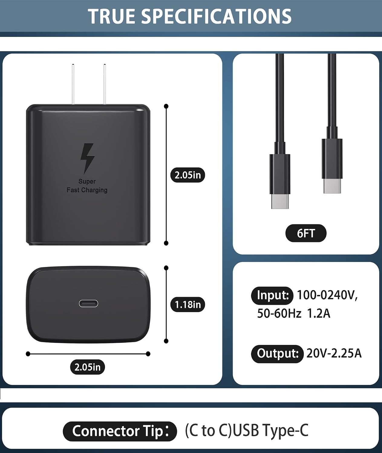 45W Super Fast Charger USB C- 45 Watt Type C Fast Charging Android Phone Charger Compatible with Samsung Galaxy S25 Ultra/S25/S25+/S26/S26+/S26Ultra/S24+/S24 Ultra/S23 Ultra Tab,6ft C Cable