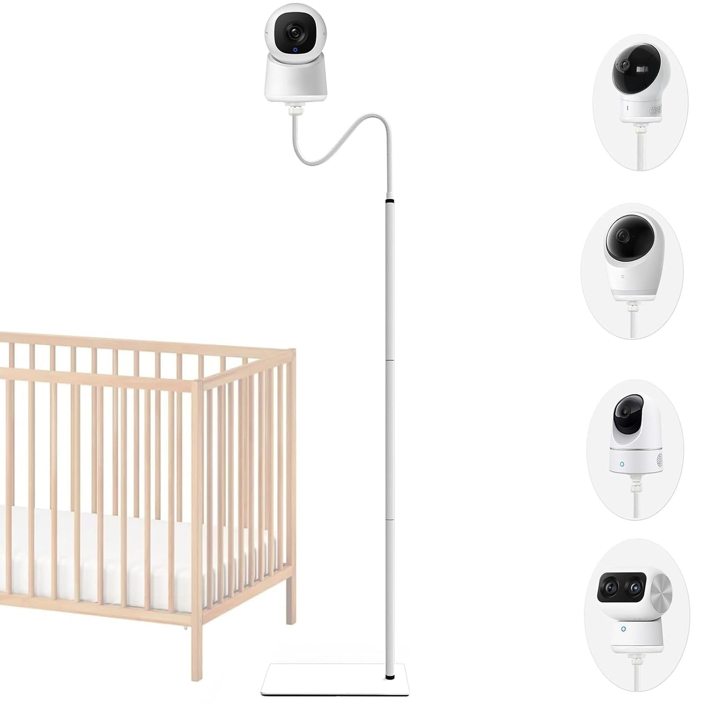 Baby Monitor Floor Stand Holder Mount Compactible for eufy E20,E21,E30, Indoor Cam S350,Spaceview E110, Spaceview pro E210,E220