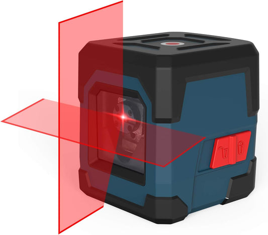 Laser Level, RockSeed Cross Line Laser with Self-Leveling, Vertical and Horizontal Line, Rotatable 360 Degree, Carrying Pouch, Battery Included (LV1)