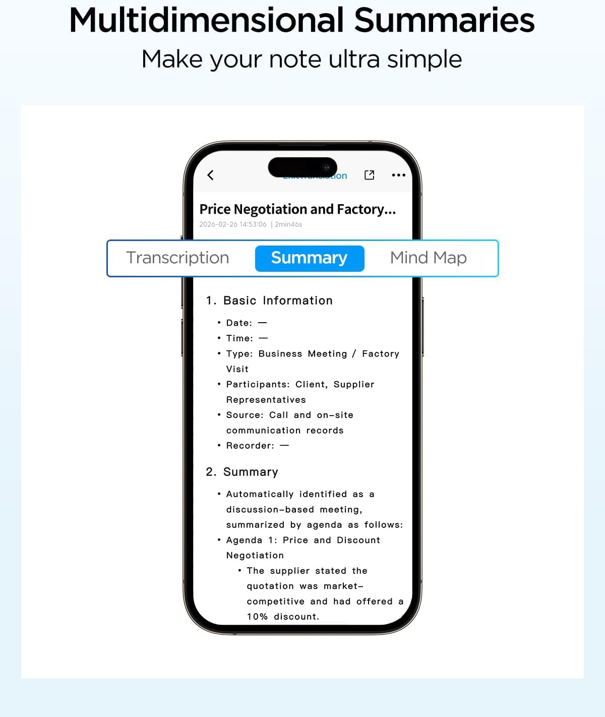 BOYA Notra AI Voice Recorder,3-Mode Capture -Ambient/Phone Call/Bluetooth, AI Transcription&Smart Summary, Support 140+ Languages, 64GB Storage, Magnetic Note Taker for Meetings,Lectures,Interviews
