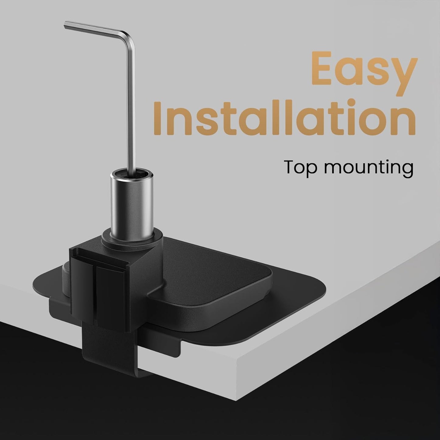 BenQ ErgoArm BSH01 Heavy Duty VESA Desk Mount for Screen up to 45" & 44 lbs | VESA 75×75, 100×100. Fits desks 12–45mm thick. Reinforcement plate desktop protect. Top mounting - clamp & grommet. Black