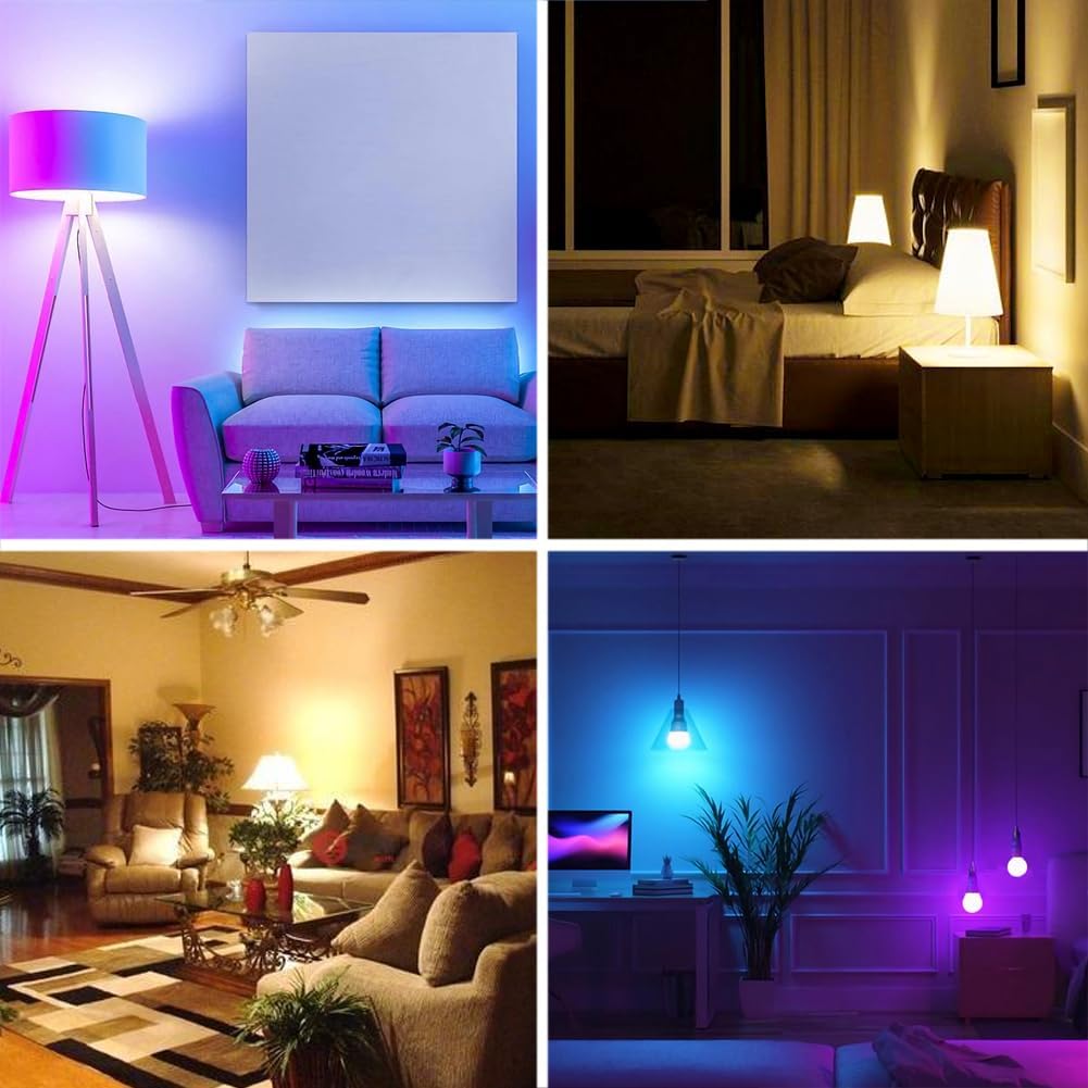 GRV E26 12W Smart LED Bulb with a 2.4GHz Remote Control,RGBCW Color Changing Led Bulb,Stepless Dimmable 3000-6500K,100W Incandescent Lamp Equivalent,A19 1000Lumens,CRI>80,Home Decor,1 Bulb & Remote