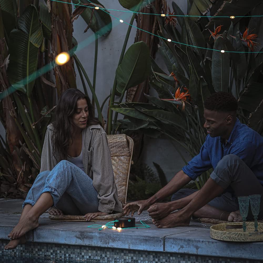 MPOWERD Luci Solar String Lights: Rechargeable via Solar and USB, Power Bank for Mobile Charging, 18’ or 44’, Waterproof, Lasts Up to 40 hrs, Up to 140 Lumens LEDs, Camping, Indoor/Outdoor Decorating