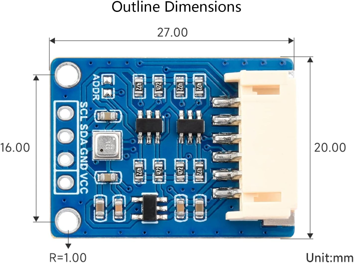 BME680 Environmental Sensor, Temperature/Humidity/BarometricPressure Detect | I2C and SPI , Support Raspberry Pi / Raspberry Pi Pico / for Arduino / ESP32, etc.