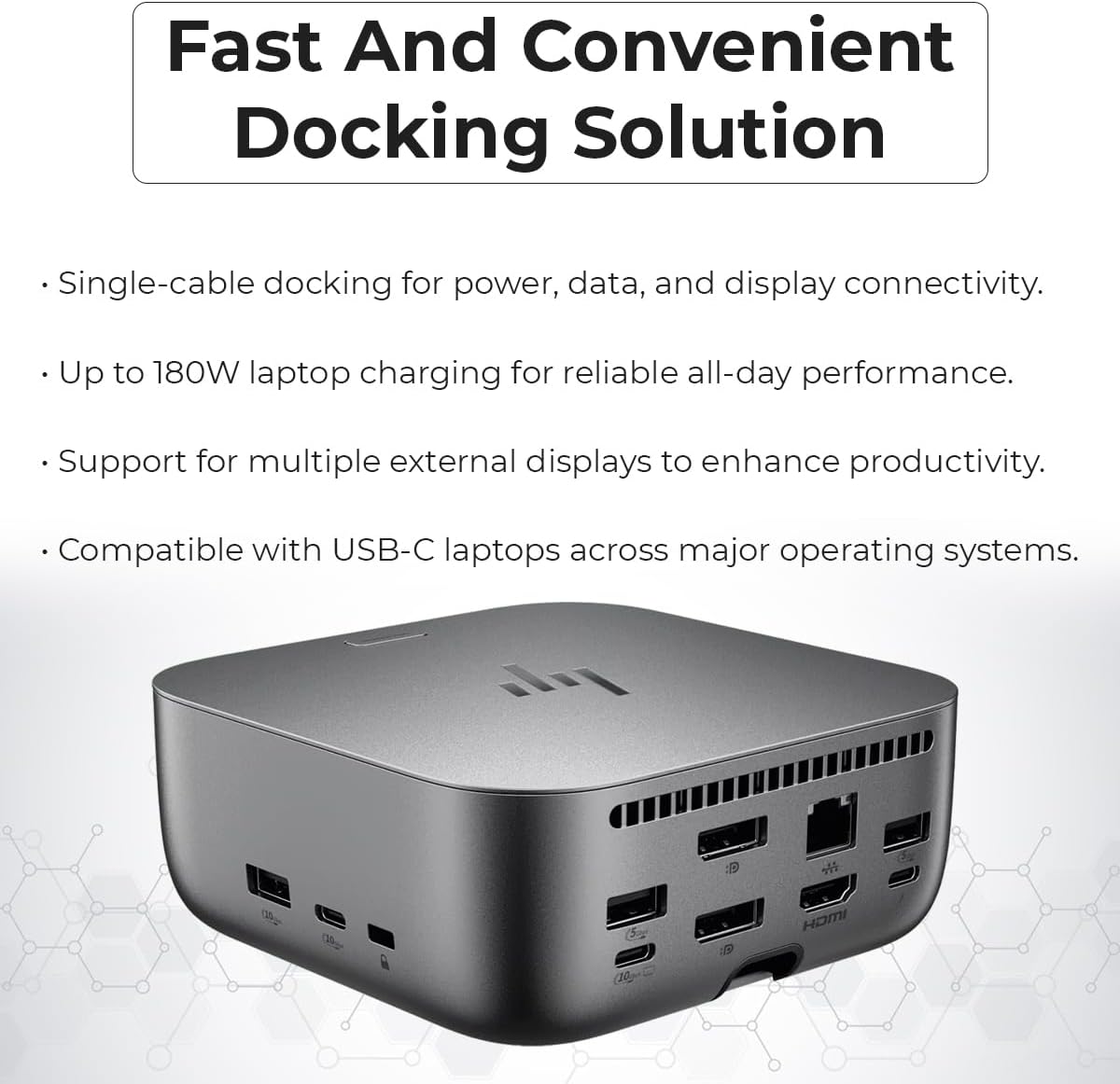 HP 9X481UT#ABA Thunderbolt 4 Ultra G6 Dock with HDMI & DisplayPort