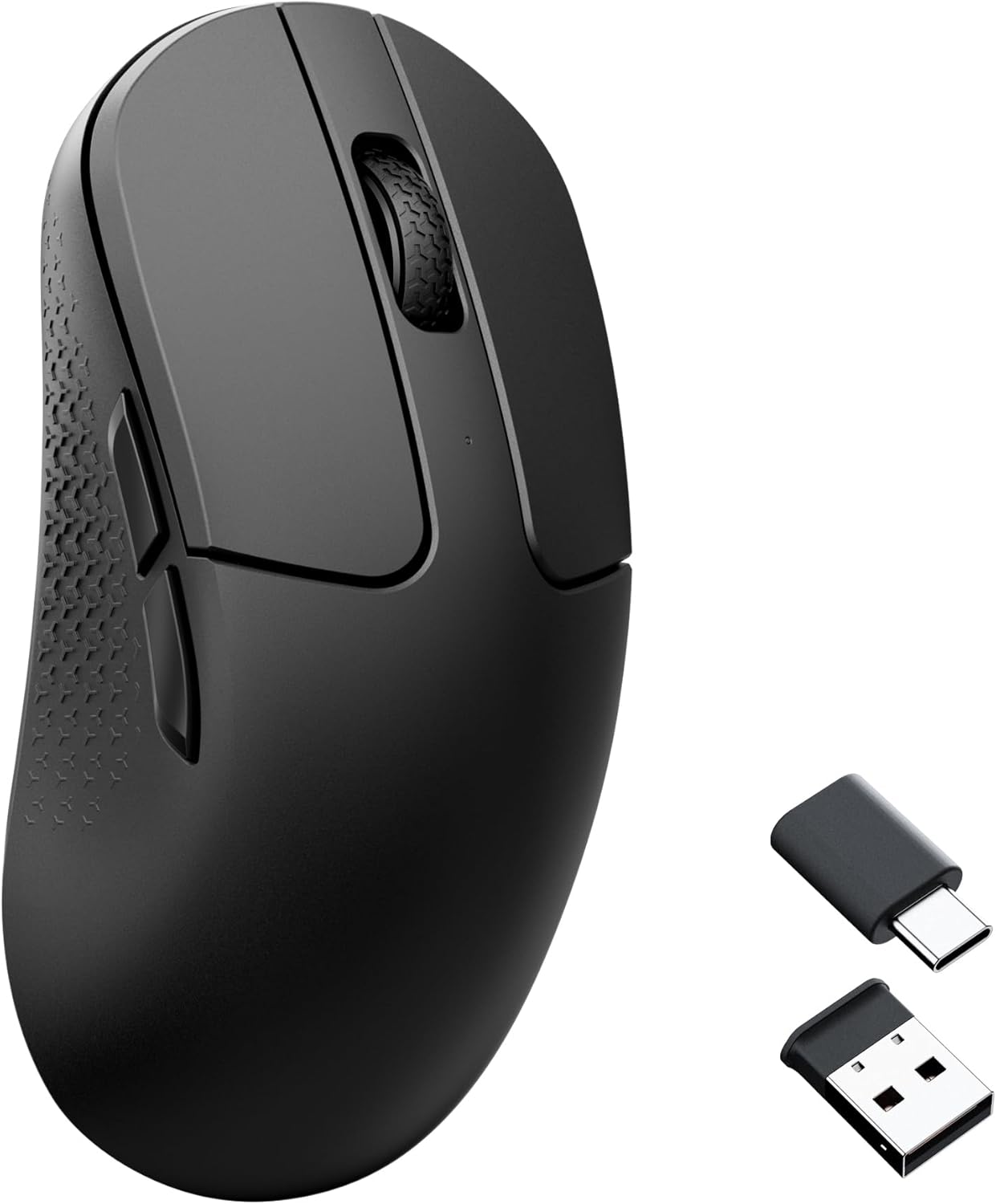 Keychron M3 Mini Wireless Optical Mouse, Bluetooth 5.1/2.4 GHz/Wired Gaming Mouse, Programmable PixArt 3311 Sensor with up to 26,000 DPI/ 650 IPS, Lightweight Ergonomic for Windows Mac Linux - Black