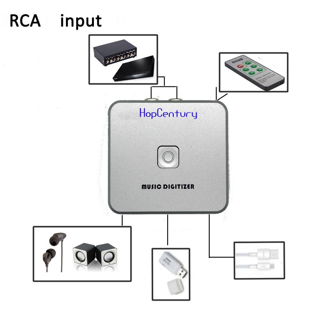 Music Digitizer CD Recorder for Music Audio Capture Device Cassette MP3 Recorder Converter with 3.5mm & RCA Line Input | Convert Cassette Tape, Vinyl Record, CD to MP3 without Computer, 3.5mm/RCA Line In, Save Retro Memories to USB Drive SD Card