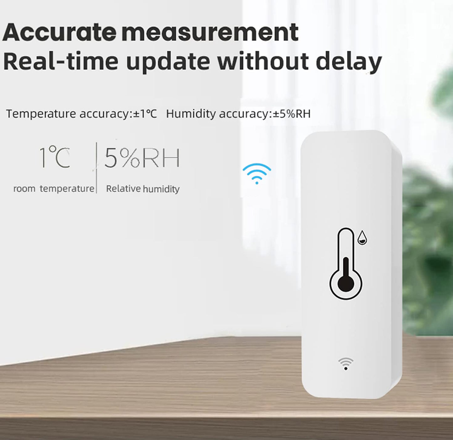 4-Pack WiFi Temperature Humidity Sensor: Wireless Temperature Humidity Monitor with App Alert, Free Data Storage Export, Smart Indoor Thermometer Hygrometer Compatible with Alexa Google Assistant