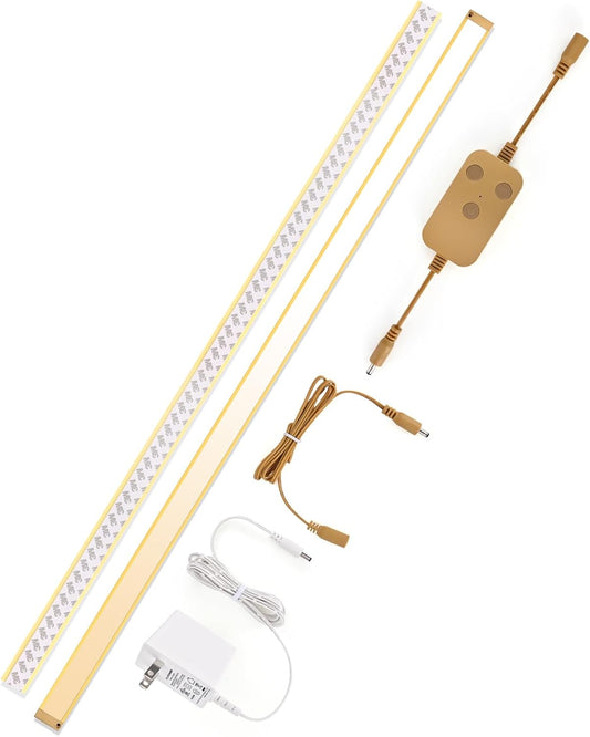 1pack 40inch Dimmable LED Kitchen Light Kit, 2700-6000K Smart Closet Cabinet Lighting Fixture APP Control, Work with Alexa, Google Assistant, for Under Counter, Garage, Pantry (Gold)
