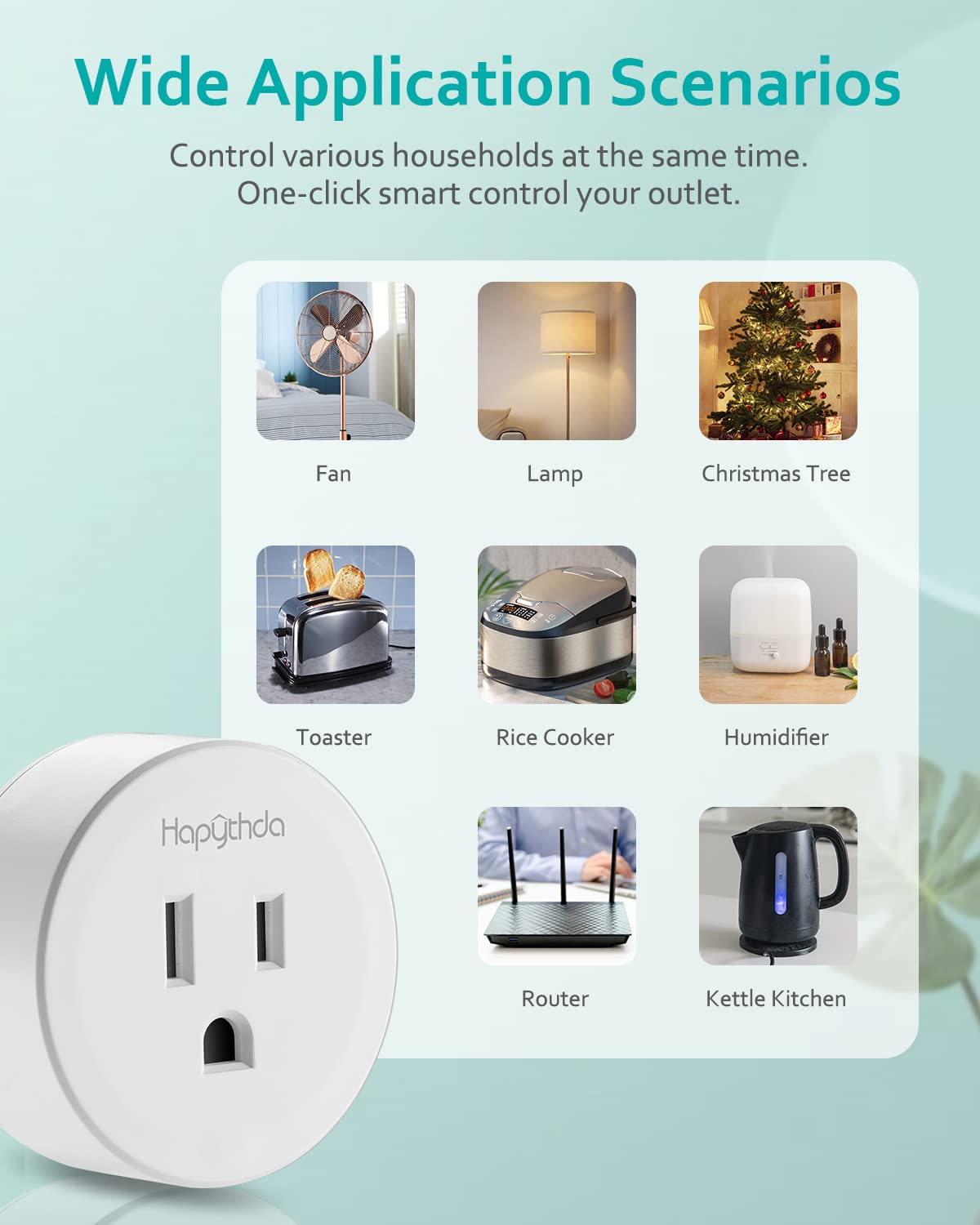 Remote Control Outlet,Remote Light Switch with 15A/1500W and 500 Feet RF Range,No Wiring Needed Smart Plug for Small Electrical Appliance with Anti-Surge 4000V