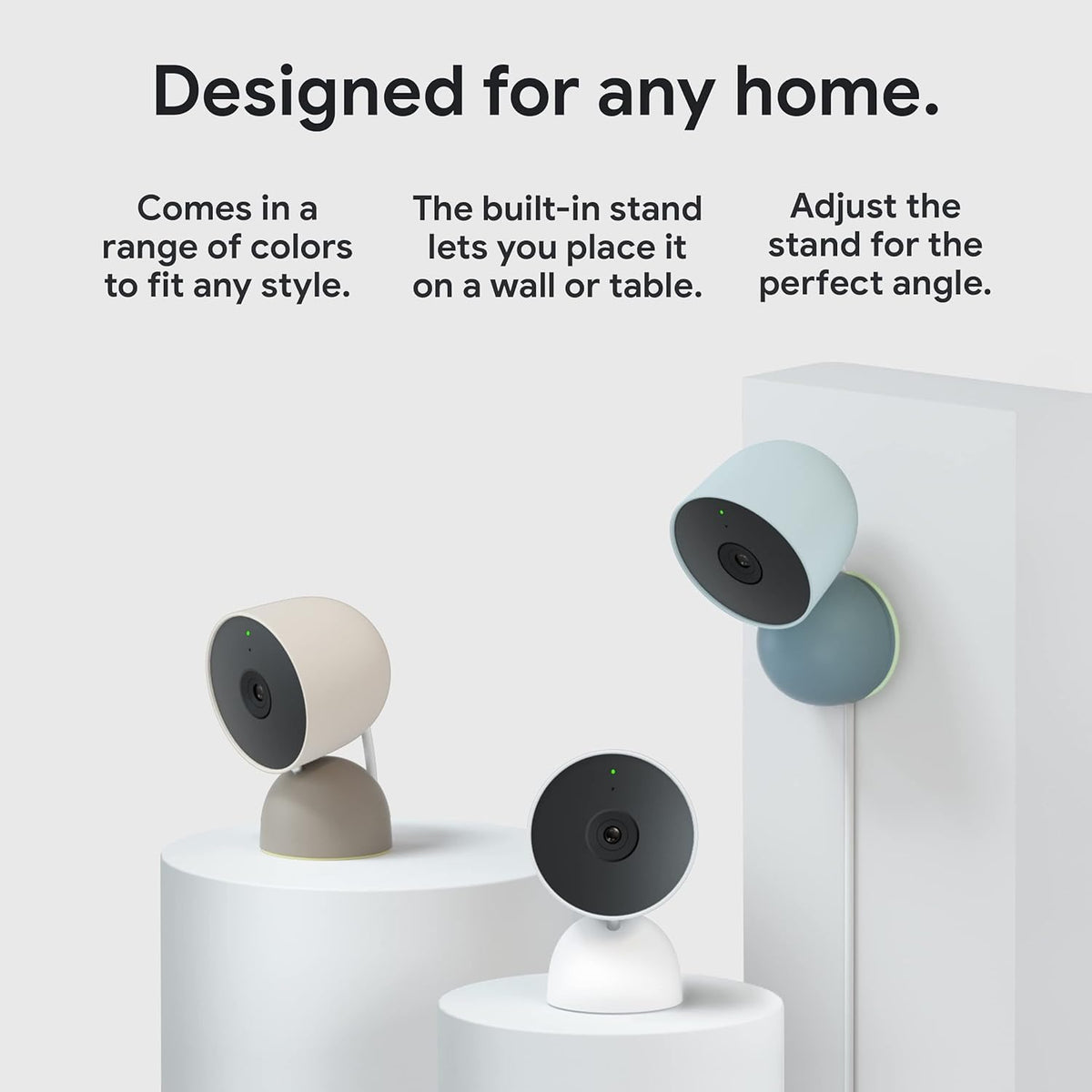 Google Indoor Nest Security Cam 1080p (Wired) - 2nd Generation - Non-Retail Packaging - Snow