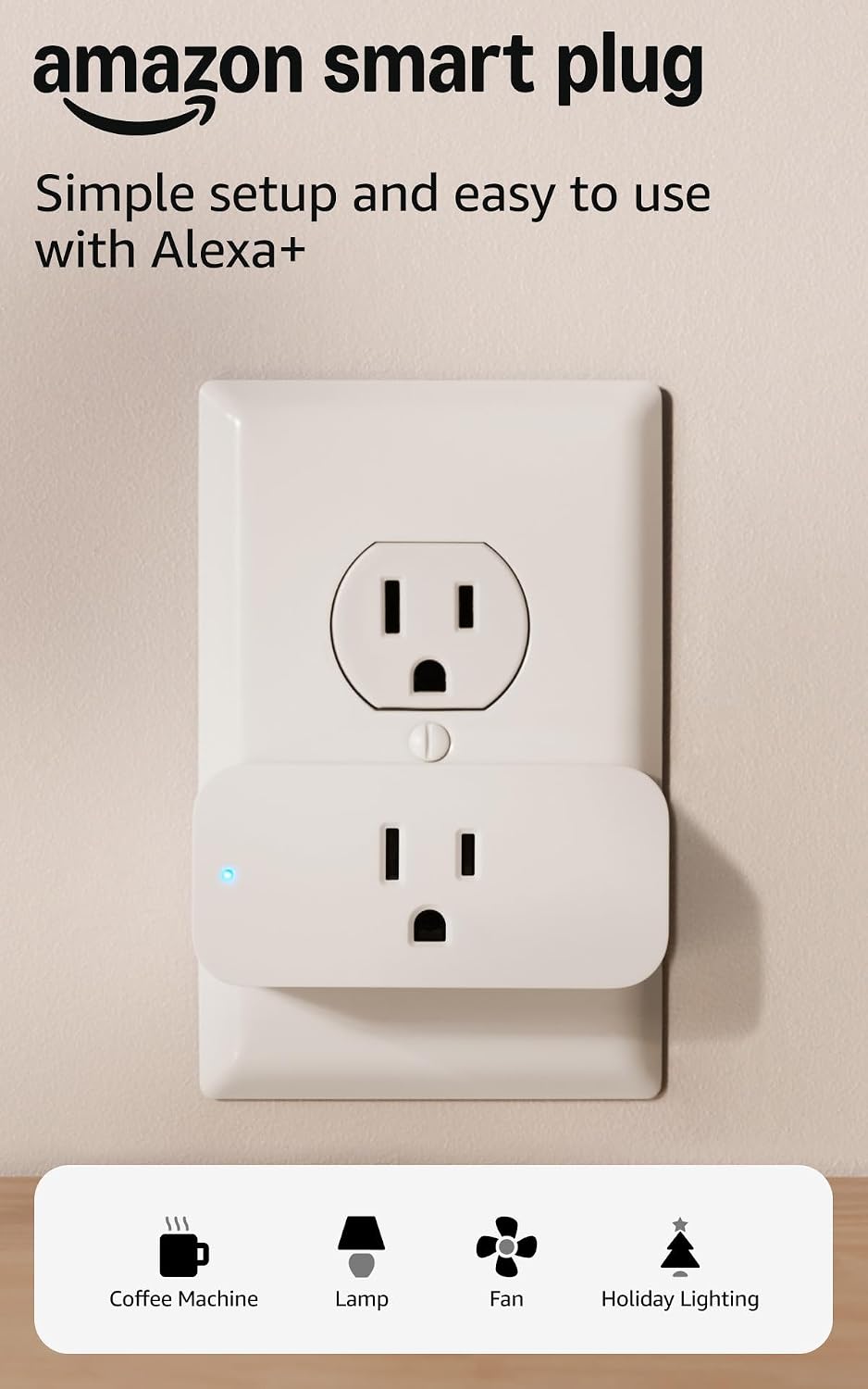 Amazon Smart Plug, Works with Alexa, Simple Setup, Endless Possibilities (2-Pack)